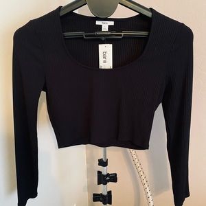 BAR III Knit Ribbed Crop Top